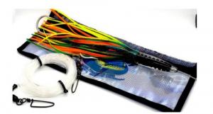 JAW Lures Wahoo Candy & Shock Leader, Dolphin, 11", 480 lbs, Mesh Lure Bag - 9-200