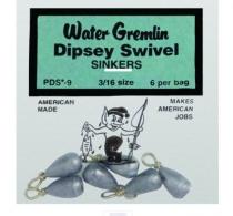 Water Gremlin Dipsey Swivel - Sinker 3/16oz 6Pc - PDS-9