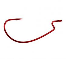 Daiichi Fatgap Worm/Tube Hooks - Bleeding Bait Red - 4/0 - 5pk - D46Z 4/0