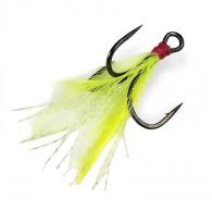 Gamakatsu Feathered Treble MH, size 1, Chartreuse/Tinsel - 417210-CT