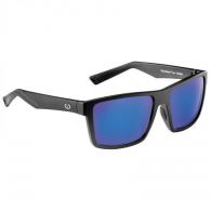 Flying Fisherman Swirl Sunglasses Matte Black Frame, Smoke-Blue Mirror Lens, AcuTint Polarized Lens System - 7826BSB