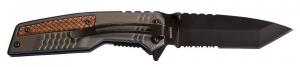 M & P Accessories Bodyguard Folding Knife, Alum/Wd Blk Tan Serrated - 1085901 M & P Accessories Bodyguard Folding Knife, Alum/Wd Blk Tan Serrated - 1085901