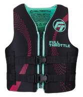 Full Throttle Adult Rapid-Dry Life Jacket, Aqua, L/XL - 142100-505-050-22