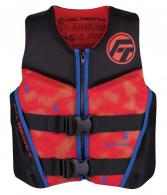 Full Throttle Youth Rapid-Dry Flex-Back Red Youth