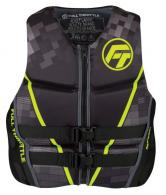 Full Throttle Men's Rapid-Dry Flex-Back Life Jacket, Green, L