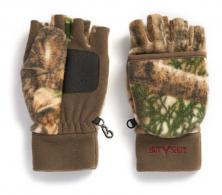 Hot Round Ladies' Realtree Edge "Bulls-Eye" fuzzy fleece pop-top mitten, C40 Thinsulate - 25-695LC-ED-S