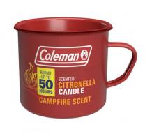 Coleman Retro Logging Tin Mug Scented Citronella Candle, Campfire - 77223