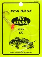 Fin Strike Sea Bass Rigs w/Red Beads Hi-Lo Gld #1/0 2Pk Baitholder - 465-1/0