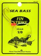 Fin Strike Sea Bass Rigs w/Red Beads Hi-Lo Gld #2/0 2Pk Baitholder - 465-2/0