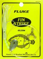 Fin Strike Fluke Rigs Wide Gap Glow Super Squid Skirt w/Eyes Spinner w/Sinker Snap - 563GW
