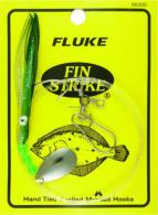Fin Strike Fluke Rigs Wide Gap Sand Eel Super Squid Skirt w/Eyes Spinner w/Sinker Snap - 563SE