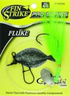 Fin Strike Pro Fluke Rig Size 4/0 Gamakatsu Shiner Hook with Bucktail Teaser - PFK0240G