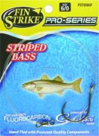 Fin Strike Pro Series Striped Bass Rig Octopus Cir Hk & Fluoro Blk w/SPRO PowerSwivel Sz6/0 - PST0560F