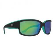 Calcutta Blackjack Sunglasses Matte Black w/Green Backspray Frame Green Mirror Lens - BBS1GM