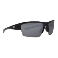 Calcutta General Sunglasses Shiny Black Frame Silver Mirror Lens - G1SM