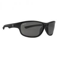 Calcutta Columbia Sunglasses Shiny Black Frame Gray Lens - C1G