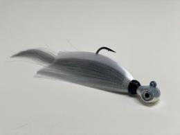 R&R 2 oz. Snook/Cobia Jig - Ivory Head, Gray and White Body - Ghost 2