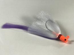 R&R 1.5 oz Flare Hawk Jig with orange head, white nylon - FHORWHPR1.5