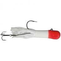 Mission Tackle 1/2 Oz. Lake Trout Tube 4" White Red Top Rigged - LTT12-WHRT