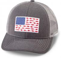 Rapala Mid Pro Cap, Snapback Grey w/RWB Flag - RMPC06