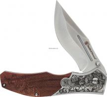 Smith & Wesson Unwavered Folding Knife, 3.25" Modified DP Blade, Engraved Handle, Clam - 1193149 Smith & Wesson Unwavered Folding Knife, 3.25" Modified DP Blade, Engraved Handle, Clam - 1193149