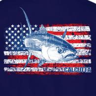 Calcutta Flag Tuna T-Shirt Pocket Navy 2XL - FT-NVY-2XL