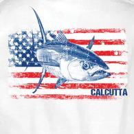Calcutta Flag Tuna T-Shirt Pocket White 3XL - FT-WHT-3XL