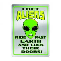 Rivers Edge Tin Sign 12in x 17in - Aliens Lock Doors - 2880
