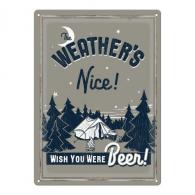 Rivers Edge Tin Sign 12in x 17in - Wish You Were Beer - 2804
