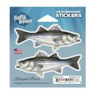 Salty Bones Mini Decal Striped Bass - SBMPF2498