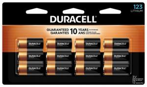 Duracell Lithium Battery 3 Volt - DURDL123AB12PK