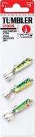 VMC Tumbler Spoon Kit, 1-1/2", 1/8 oz, Sz 10 Treble, Yellow Perch, Perch, Emerald Shiner, 3pk - TMS18L3