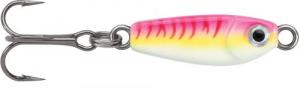 VMC BLS18GPFU Bull Spoon, Sinking, 1", 1/8 oz, Sz 10 Treble, Glow Pink Fire UV - BLS18GPFU