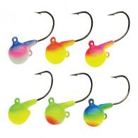Northland Sting'n Fire-Ball Jig 3/8 Oz, #2/0 Hk Assorted Two Tone 6/Cd - FB5-6-99T
