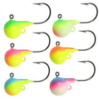 Northland Sting'n Fire-Ball Jig 1/16 Oz, 1/0 Hk Assorted Two Tone 6/Cd - FB2-6-99T