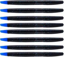 NetBait Ion 5" Soft Stick Bait - Baitfuel Supercharged Black Blue Tip 8-Pack - X32515