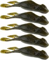 NetBait BF Toad 4" Baitfuel Supercharged Green Pumpkin 5-Pack - X85505