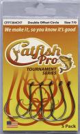 Catfish Pro Tournament Series Double Offset Circle Hooks Size 7/0, 5 Hooks Per Pack - CFP7/0