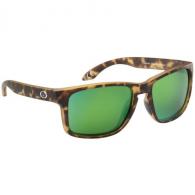 Flying Fisherman Lagoon Floating Sunglasses, Polarized, Matte Tortoise Frame, Green Mirror Lenses - 8101TAG