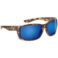 Flying Fisherman Rafter Floating Sunglasses, Polarized, Matte Tortoise Frame, Blue Mirror Lenses - 8103TSB