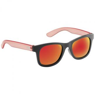 Flying Fisherman Spray Jr. Angler Kids Sunglasses, Polarized, Matte Black-Red Frame, Red Mirror Lens - 7893BAR