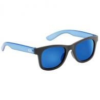 Flying Fisherman Spray Jr. Angler Kids Sunglasses, Polarized, Matte Black-Blue Frame, Blue Mirror Lens - 7893BSB