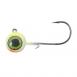 Northland Deep-Vee Jig 1/16 Oz, #1/0 Hk, 1 3/8" Chartreuse 3/Cd - DVJ2-10