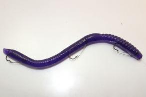 Ike-Con Weedless Worm 6 1/4" Grape - 10105