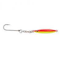 Mr. Crappie Chick'n Chain Jigging Spoon - 1/8oz - Red Chartreuse - MRCHKC18-187