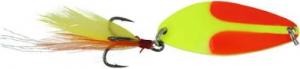 Mr. Crappie 1 Inch Jack Knife Jigging Spoon - Red Chartreuse - MRCJKF1-187