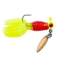 Mr. Crappie Sausage Head Spin Jig - 1/16oz - Red Rooster - MRCSHSIPCT116-187