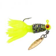 Mr. Crappie Sausage Head Spin Jig - 1/16oz - Who Dat - MRCSHSIPCT116-306