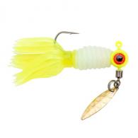 Mr. Crappie Sausage Head Spin Jig - 1/8oz - Refrigerator White - MRCSHSIPCT18-186