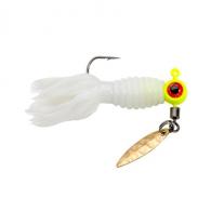 Mr. Crappie Sausage Head Spin Jig - 1/8oz - White - MRCSHSIPCT18-72